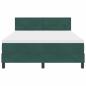 Preview: ARDEBO.de - Boxspringbett mit Matratze Dunkelgrün 160x200 cm Samt