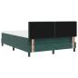 Preview: Boxspringbett mit Matratze Dunkelgrün 160x200 cm Samt