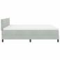 Preview: Boxspringbett mit Matratze Hellgrau Super King Samt