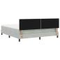 Preview: Boxspringbett mit Kopfteil Hellgrau 180 x 200 cm Samt