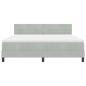 Preview: Boxspringbett mit Matratze Hellgrau Super King Samt
