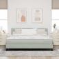 Preview: Boxspringbett mit Matratze Hellgrau Super King Samt