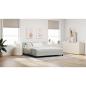 Preview: Boxspringbett mit Matratze Hellgrau Super King Samt
