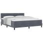 Preview: ARDEBO.de - Boxspringbett mit Matratze Dunkelgrau Super King Velvet