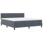 Preview: Boxspringbett mit Matratze Dunkelgrau Super King Velvet