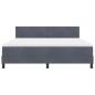 Preview: Boxspringbett mit Matratze Dunkelgrau Super King Velvet