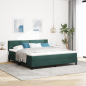 Preview: Boxspringbett mit Matratze Dunkelgrün Super King Velvet