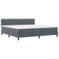 Preview: Boxspringbett mit Matratze Dunkelgrau 200x200 cm Samt