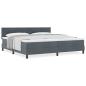 Preview: Boxspringbett mit Matratze Dunkelgrau 200x200 cm Samt
