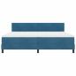 Preview: Boxspringbett mit Matratze Dunkelblau 200x200 cm Samt