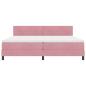 Preview: ARDEBO.de - Boxspringbett mit Matratze Rosa 200x200 cm Samt