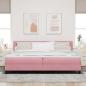 Preview: Boxspringbett mit Matratze Rosa 200x200 cm Samt