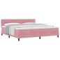 Preview: Boxspringbett mit Matratze Rosa 200x200 cm Samt