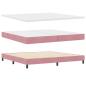 Preview: Boxspringbett mit Matratze Rosa 200x200 cm Samt