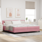 Preview: Boxspringbett mit Matratze Rosa 200x200 cm Samt
