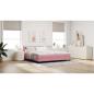 Preview: Boxspringbett mit Matratze Rosa 200x200 cm Samt