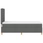 Preview: Boxspringbett mit Matratze Dunkelgrau 90x200 cm Stoff