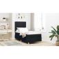 Preview: Boxspringbett mit Matratze Schwarz 90x200 cm Stoff