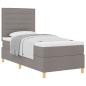 Preview: Boxspringbett mit Matratze Taupe 90x200 cm Stoff