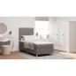 Preview: Boxspringbett mit Matratze Taupe 90x200 cm Stoff