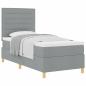 Preview: Boxspringbett mit Matratze Hellgrau 100x200 cm Stoff