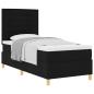 Preview: Boxspringbett mit Matratze Schwarz 100x200 cm Stoff