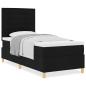 Preview: Boxspringbett mit Matratze Schwarz 100x200 cm Stoff