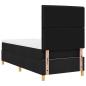 Preview: Boxspringbett mit Matratze Schwarz 100x200 cm Stoff