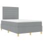 Preview: Boxspringbett mit Matratze Hellgrau 120x200 cm Stoff