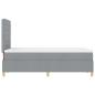 Preview: Boxspringbett mit Matratze Hellgrau 120x200 cm Stoff