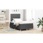 Preview: Boxspringbett mit Matratze Dunkelgrau 120 x 200 cm Stoff