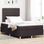 Preview: Boxspringbett mit Matratze Dunkelbraun 120x200 cm Stoff
