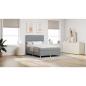 Preview: Boxspringbett mit Matratze Hellgrau 140 x 190 cm Stoff