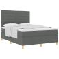 Preview: Boxspringbett mit Matratze Grau 140x190 cm Stoff
