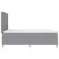 Preview: Boxspringbett mit Matratze Hellgrau 140x200 cm Stoff
