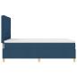 Preview: Boxspringbett mit Matratze Blau 160x200 cm Stoff