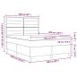Preview: Boxspringbett mit Matratze Blau 160x200 cm Stoff