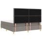 Preview: Boxspringbett mit Matratze Taupe Super King Stoff