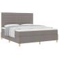Preview: Boxspringbett mit Matratze Taupe Super King Stoff