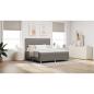 Preview: Boxspringbett mit Matratze Taupe Super King Stoff