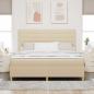 Preview: Boxspringbett mit Matratze Creme Super King Stoff