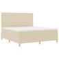 Preview: Boxspringbett mit Matratze Creme Super King Stoff