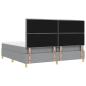 Preview: Boxspringbett mit Matratze Hellgrau 200x200 cm Stoff