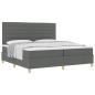 Preview: Boxspringbett mit Matratze Dunkelgrau 200x200 cm Stoff