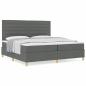 Preview: Boxspringbett mit Matratze Dunkelgrau 200x200 cm Stoff