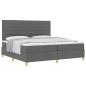 Preview: Boxspringbett mit Matratze Dunkelgrau 200 x 200 cm Stoff