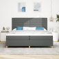 Preview: Boxspringbett mit Matratze Dunkelgrau 200 x 200 cm Stoff