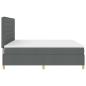 Preview: Boxspringbett mit Matratze Dunkelgrau 200x200 cm Stoff