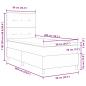 Preview: Boxspringbett mit Matratze Schwarz 90x200 cm Stoff