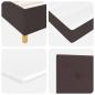 Preview: Boxspringbett mit Matratze Dunkelbraun 90x200 cm Stoff